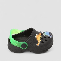Babuche Infantil Vertus Dinossauro Preto
