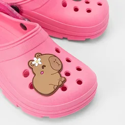 Babuche Infantil Gabrielinha Capivara Rosa