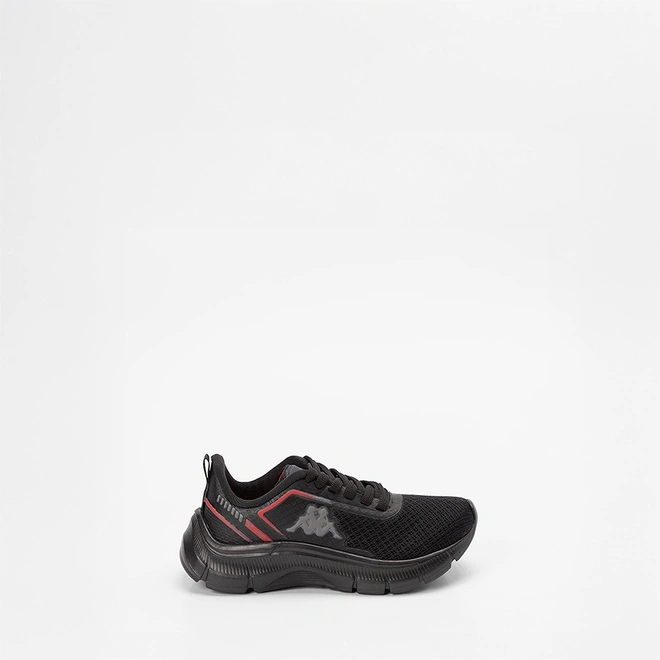 Tênis Esportivo Kappa Sport Mesh Detalhes Vermelhos & Preto