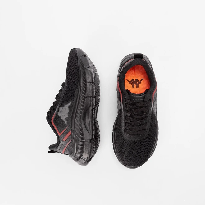 Tênis Esportivo Kappa Sport Mesh Detalhes Vermelhos & Preto