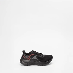Tênis Esportivo Kappa Sport Mesh Detalhes Vermelhos & Preto