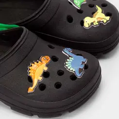 Babuche Infantil Vertus Dinossauro Preto