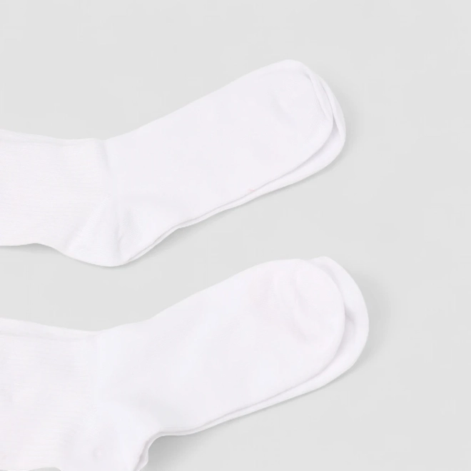 Meia Feminina STZ Com Babado Branco