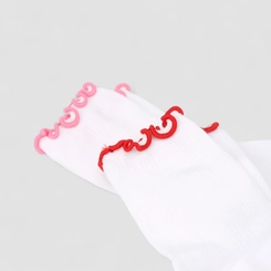 Meia Feminina STZ Com Babado Branco