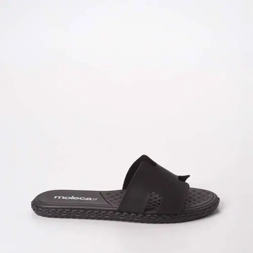 Rasteira Feminina Moleca Com Tira Texturizada Preto