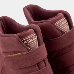 Tênis Sneaker Feminino Quiz Cano Alto Camurça Vinho