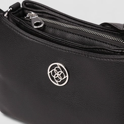 Bolsa Transversal Penélope Média Detalhe Divisórias Preto