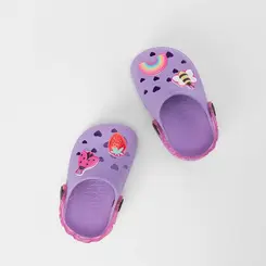 Babuche Bebê Gabrielinha Aplicações Divertidas Roxo