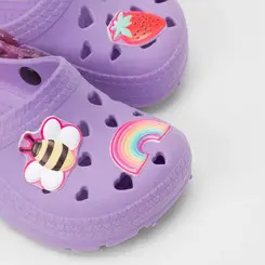 Babuche Bebê Gabrielinha Aplicações Divertidas Roxo