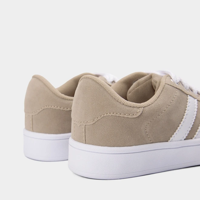 Tênis Casual Feminino Vertus Camurça Bege