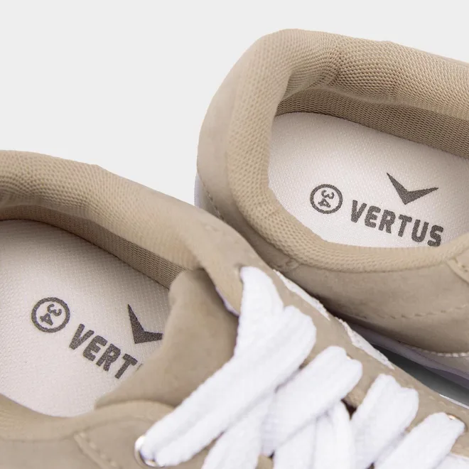 Tênis Casual Feminino Vertus Camurça Bege
