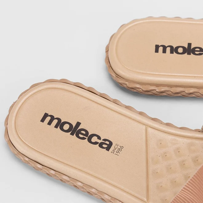Rasteira Feminina Moleca Com Tira Texturizada Nude