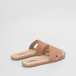 Rasteira Feminina Moleca Com Tira Texturizada Nude