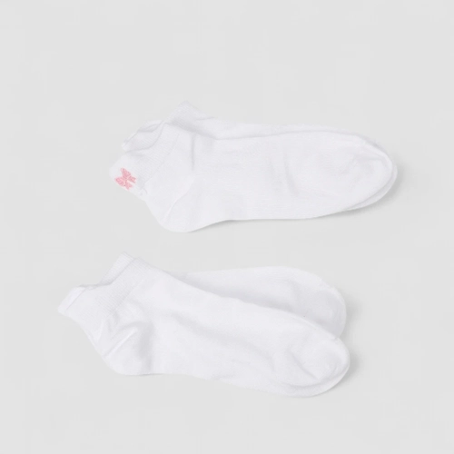 Kit Meia Feminina STZ Cano Curto Detalhe Laço 2 Pares 35-39 Branco