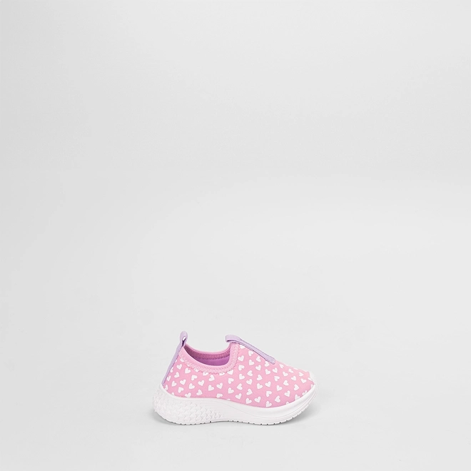 Slip On Bebê Vertus Calce Fácil Mini Coração Rosa