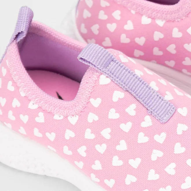 Slip On Bebê Vertus Calce Fácil Mini Coração Rosa