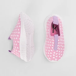 Slip On Bebê Vertus Calce Fácil Mini Coração Rosa