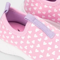 Slip On Bebê Vertus Calce Fácil Mini Coração Rosa