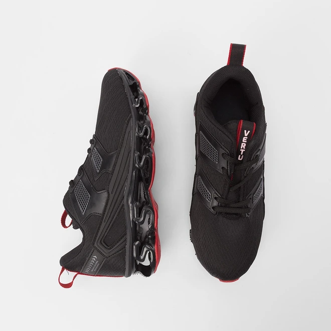 Tênis Esportivo Masculino Vertus Preto & Vermelho