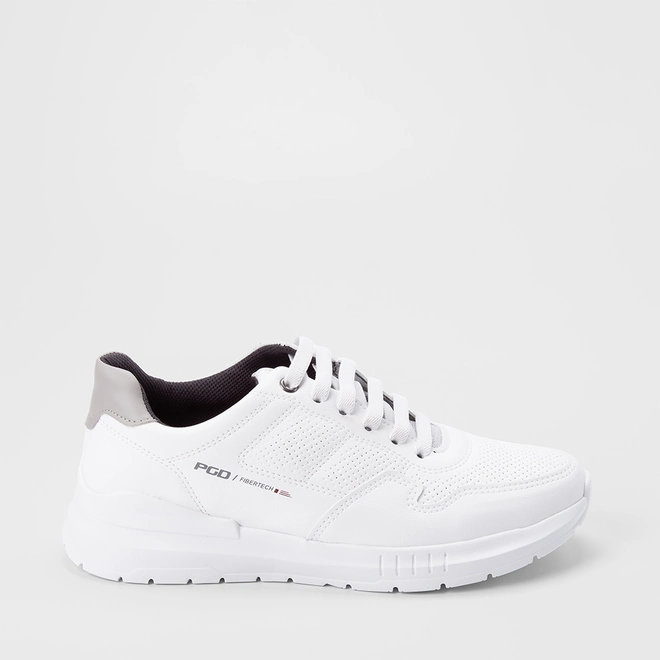Tênis Casual Masculino Pegada Original Elástico Branco