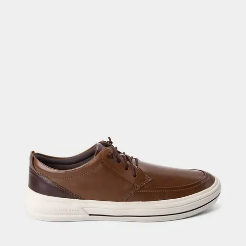 Tênis Casual Masculino Democrata Couro Clay Original Marrom