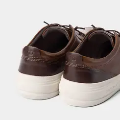 Tênis Casual Masculino Democrata Couro Clay Original Marrom