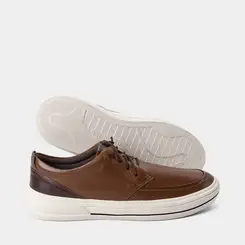 Tênis Casual Masculino Democrata Couro Clay Original Marrom