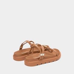 Sandália Baixa Flatform Tratorada Vizzano Caramelo