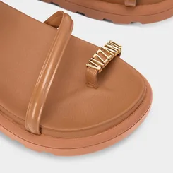 Sandália Baixa Flatform Tratorada Vizzano Caramelo