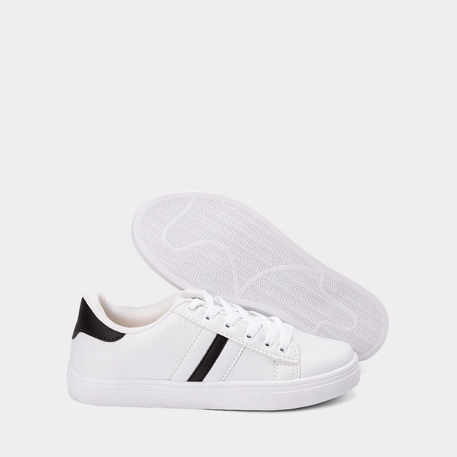 Tênis Casual Feminino Penélope Branco & Preto