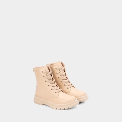 Bota Coturno Infantil Mini Sua Cia Bege
