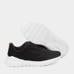 Tênis Casual Masculino Pegada Couro Preto