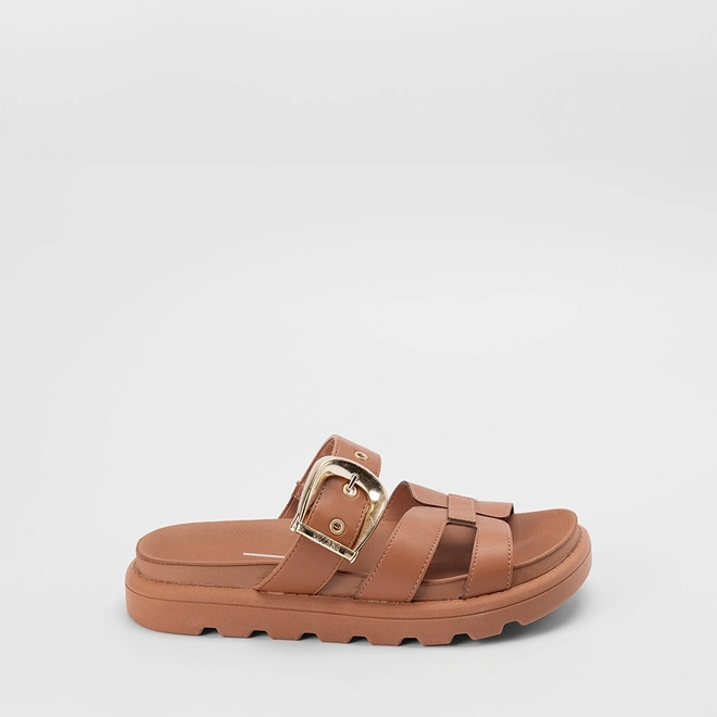 Tamanco Papete Vizzano Feminino Flatform Tratorado Marrom