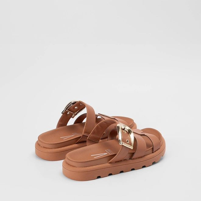 Tamanco Papete Vizzano Feminino Flatform Tratorado Marrom