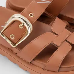 Tamanco Papete Vizzano Feminino Flatform Tratorado Marrom