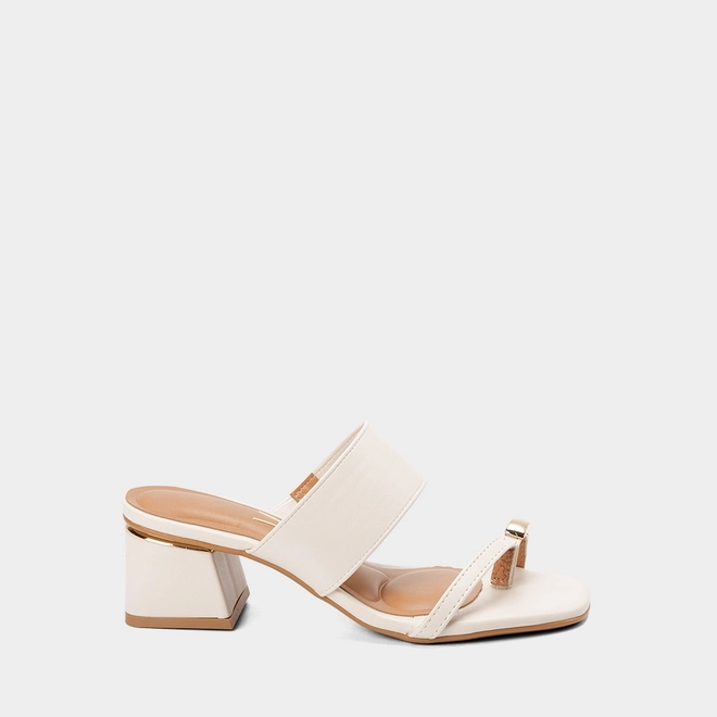 Tamanco Feminino Vizzano Tira Larga Enfeite Dedo Bold Off White