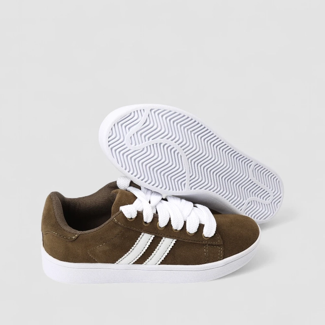 Tênis Casual Feminino Vertus Camurça Verde