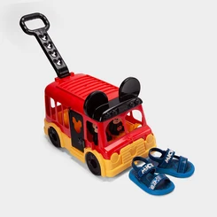 Sandália Bebê Grendene Kids + Brinde Ônibus Do Mickey Mouse Azul