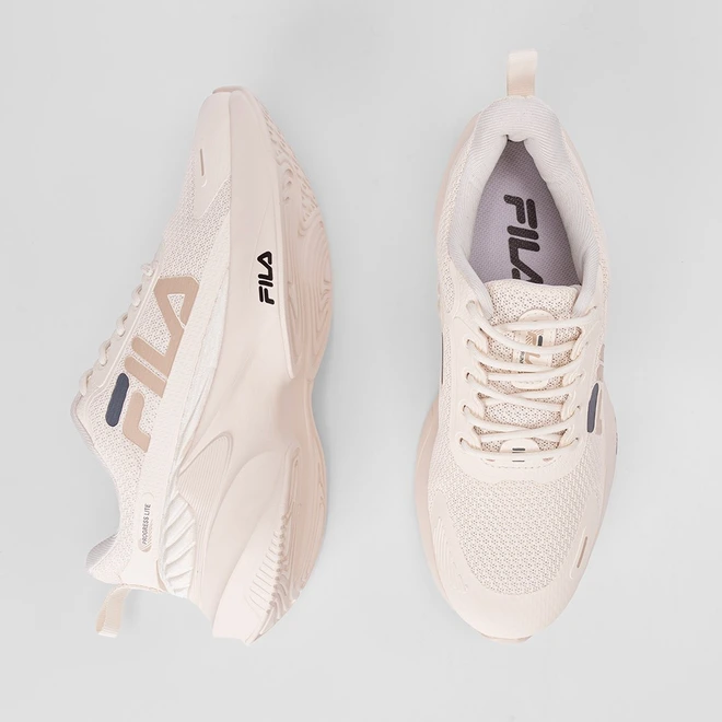 Tênis Esportivo Feminino Fila Progress Lite Corrida Bege