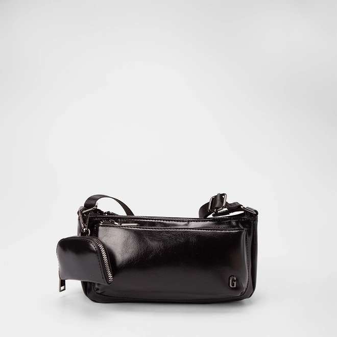 Bolsa Transversal Gabriela Média Com Porta-Moedas Preto