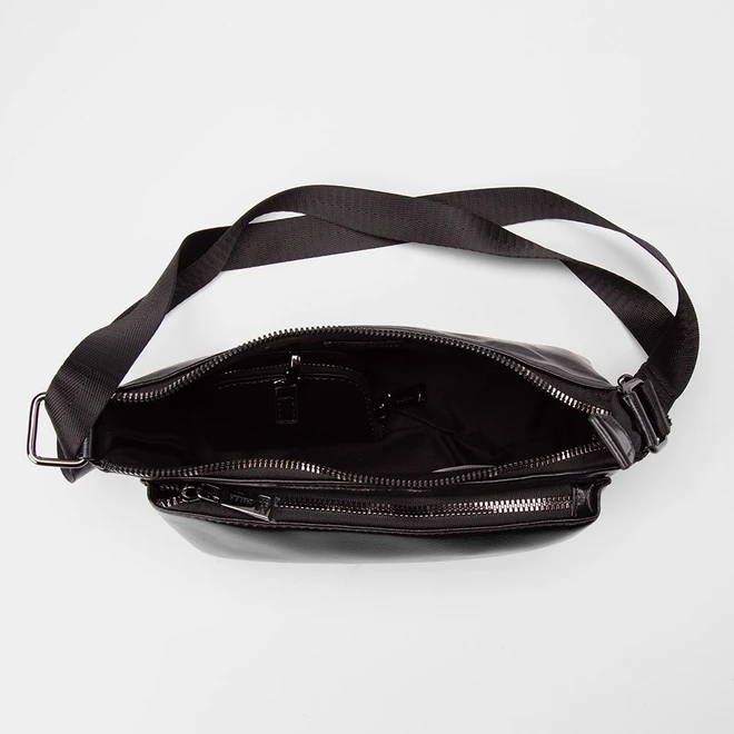 Bolsa Transversal Gabriela Média Com Porta-Moedas Preto