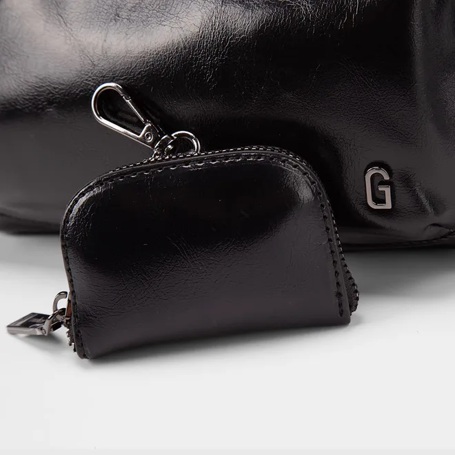 Bolsa Transversal Gabriela Média Com Porta-Moedas Preto