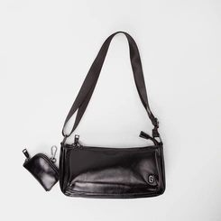 Bolsa Transversal Gabriela Média Com Porta-Moedas Preto