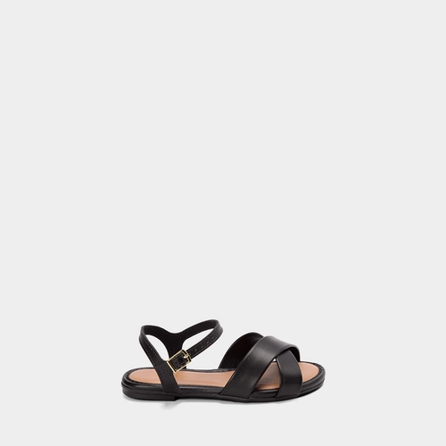 Sandália Infantil Molekinha Tiras Cruzadas Preto