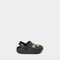 Babuche Infantil Molekinha Detalhe Pingentes Preto