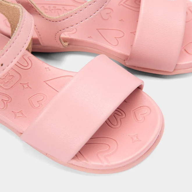 Sandália Bebê Molekinha Tira Larga Rosa