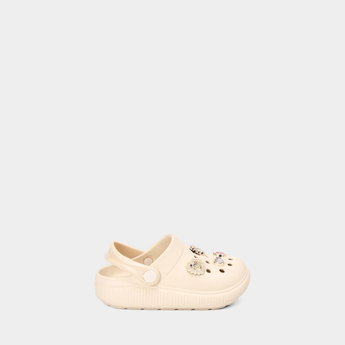 Babuche Infantil Molekinha Detalhe Pingentes Bege
