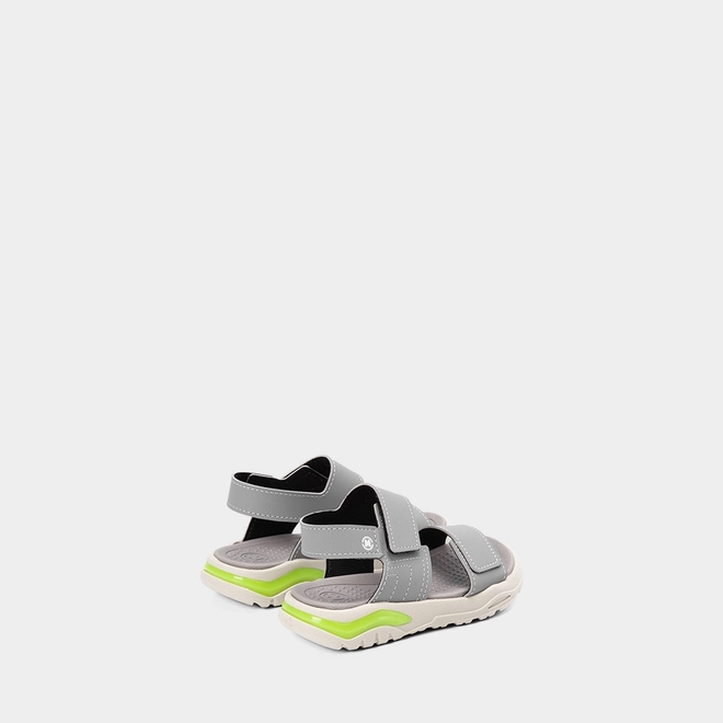 Sandália Papete Infantil Molekinho Detalhe Neon Cinza