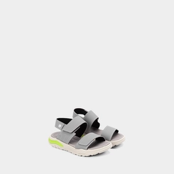 Sandália Papete Infantil Molekinho Detalhe Neon Cinza