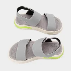Sandália Papete Infantil Molekinho Detalhe Neon Cinza